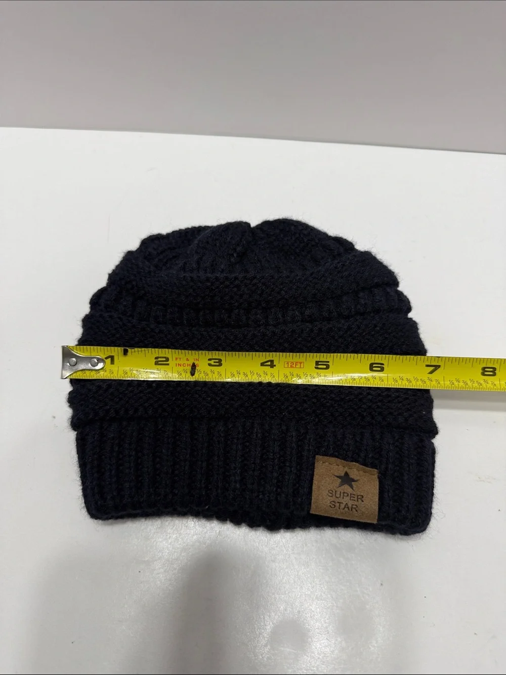 Kids Black Knit Beanie